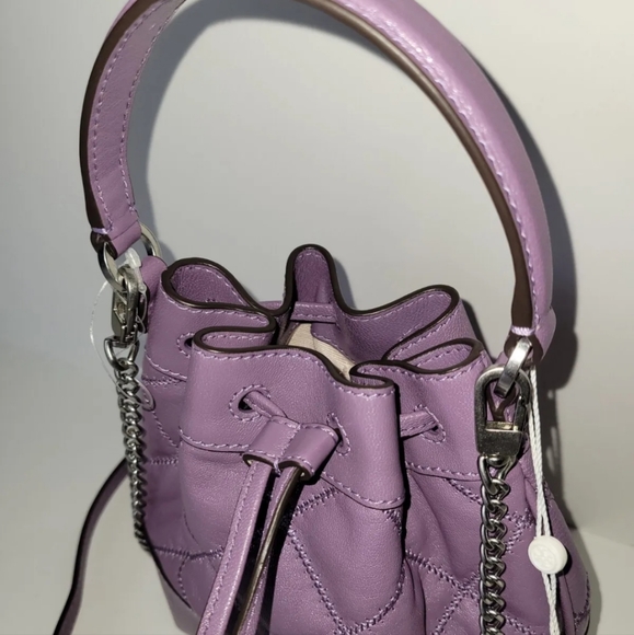 NWT Tory Burch Willa Mini Bucket Allium Quilted Handbag Purse - Picture 5 of 17